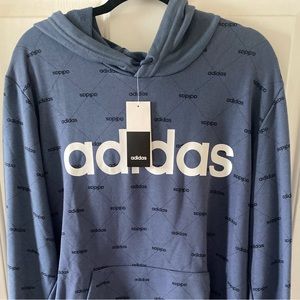 Adidas Monogram All Over Hoodie Pullover Hooded Sweatshirt New with Tags XL